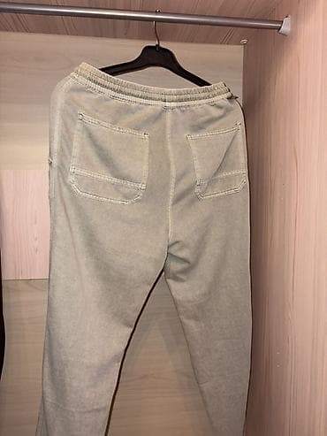 Брюки: Спортивные Мужские брюки, Zara, S, цвет - Серый — 2