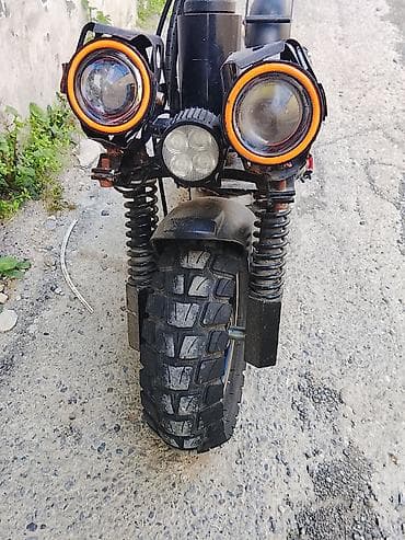 Velosiped ehtiyyat hissələri: Elektrik skuter – off-road tipli, güclü iki amortizatorlu ön asqı və — 1