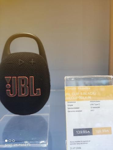 jbl mikrofon: Işləmiş ama ideal vəziyyətdədir JBL Clip 5 portativ akustika Model — 1