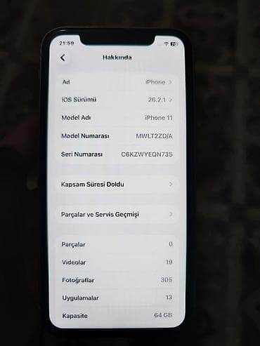 IPhone 11, 64 GB, Ağ, Face ID — 4