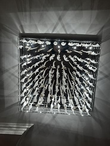 Çılçıraq, 10 və daha çox lampa, Metal