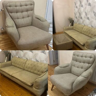 İşlənmiş, Divan, Jurnal masası, 2 kreslo