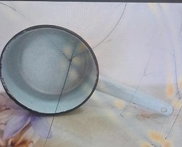 yumurta yagi: Qazan, rəng - Ağ, 16 sm, SSRİ — 2