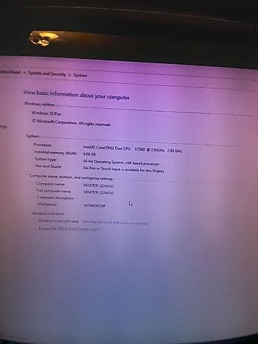 dell notebook: Stolüstü kompüter dəsti, işlək vəziyyətdədir Sistem blok -	Gigabyte — 4