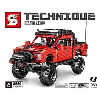 konstruktor maşınlar: Konstruktor Lego maşın MODEL - Jeep Rəngi - Qırmızı Hissə-  989 detal — 1