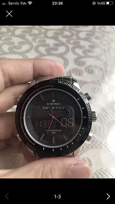 Смарт часы: Наручные часы, NaviForce, цвет - Черный — 2