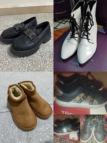 4 edədi 15 m Qadın ayaqqabıları dəsti - Qara loaferlər: Hündür