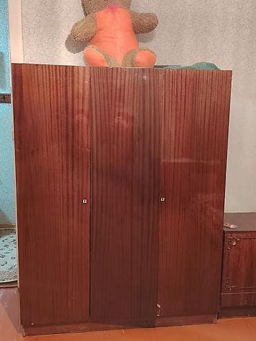 drel dəst: Mebel dəsti – klassik taxta şkaf və divar vitrini - Material: təbii — 9