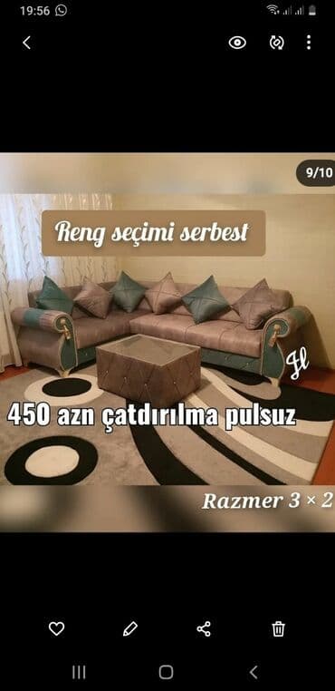 hediye qutusu: Künc divan, Yeni, Açılmayan, Ödənişli çatdırılma — 6