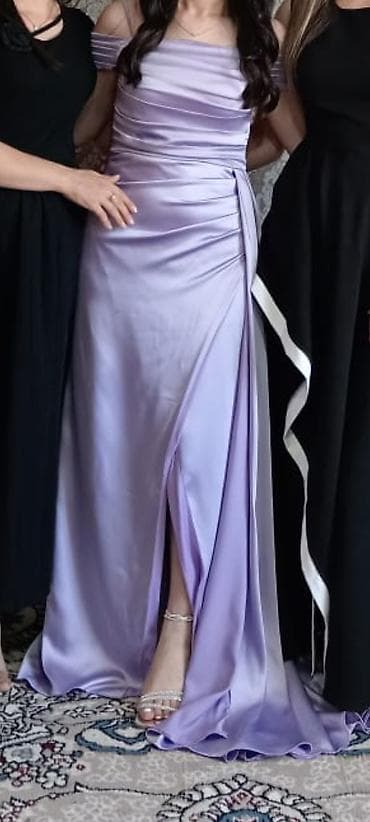 assa çay: Cəmi bir dəfə geyinilib S-M razmer gedir Bənövşəyi rəngdə uzun ziyafət — 1