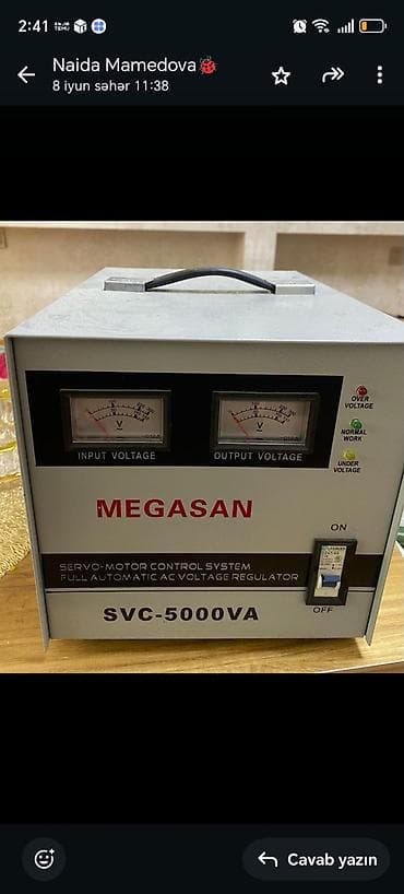 MEGASAN SVC-5000VA – tam avtomatik AC gərginlik stabilizatoru — 1