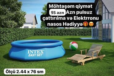 bu şəhərdə bilet qiymətləri 2023: ✅İntex hovuzu 🌊 🔹Maqlanın bu qiymətə yalnız bizdədi Elektron nasos və — 1