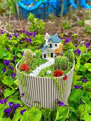 dəmir dekor: Miniatür sukulent terrarium – dekorativ kompozisiya - Tərkib — 2