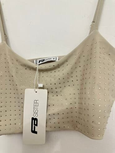 ştapel fasonlar 2024 instagram: FB Sister brendinin qadın topu - Model: nazik qayışlı, qısa crop top — 3