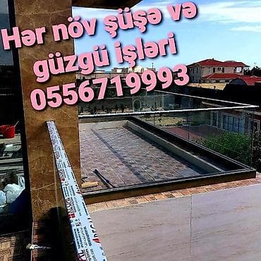 islenmis plastik qapi pencere: 🪟Hər növ şüşə və güzgü işləri: duş kabin,arakəsmə,fasat,qumlama,əyilmə — 3