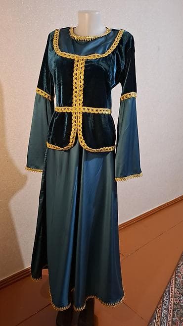 Şortlar: Milli geyim – qadın üçün zərif dəst - Rəng: tünd firuzə/mavi — 2