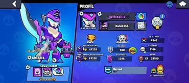 PS5 (Sony PlayStation 5): Brawl Stars hesabı – yüksək səviyyəli və tam dolu - Kupa: 65 157+ - — 6