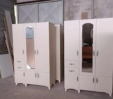 4 qapılı, Ağ, Açılan, Düz dolab