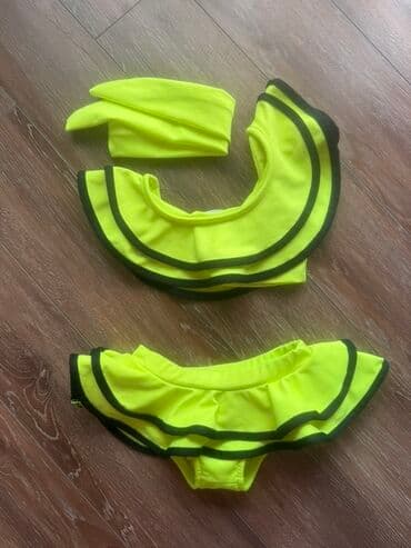 uşaq geyim: Раздельный купальник для девочки 2-4 лет. Цвет: яркий неоново-зеленый — 2