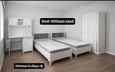 mebel skaf: Uşaq/yeniyetmə otağı üçün tam mebel dəsti. Dəst tərkibi: - 2 ədəd tək — 1