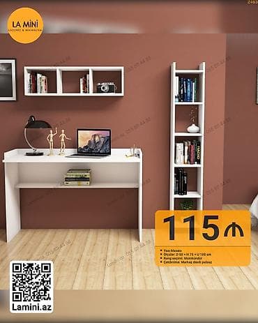 La Mini – Yazı masası və rəf dəsti - Minimalist dizaynlı yazı masası