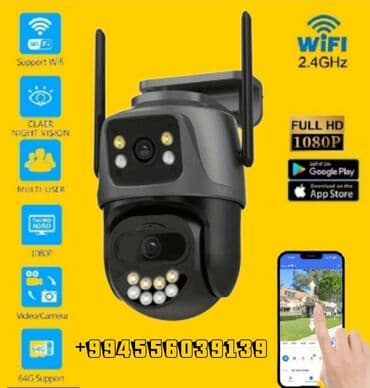 təhlükəsiz kamera: Wifi Camera 8MP Ultra HD İki Linzalı, Tam Rəngli Gecə Görüşü, PTZ, Su — 6