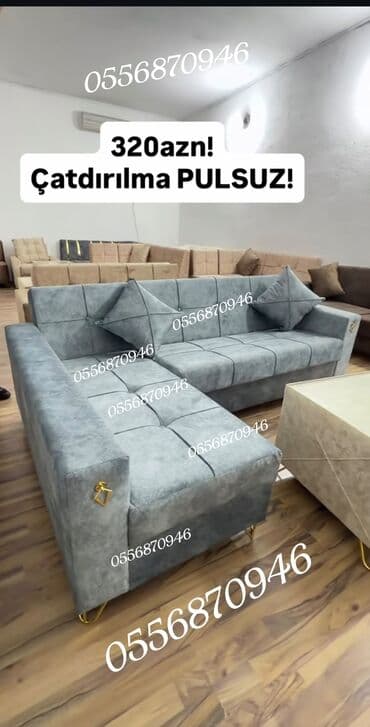 Künc divan, Qonaq otağı üçün, Parça, Bazalı, Açılan
