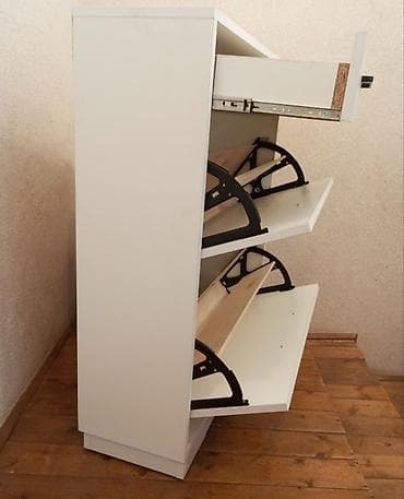 divan sumqayit: Yeni, 2 qapılı, Ağ, Digər material Ayaqqabı dolabı — 3