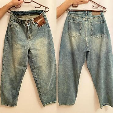 Cinslər: - Məhsul: Kişi üçün denim şalvar - Model: Yüksək bel, relax/loose fit — 1