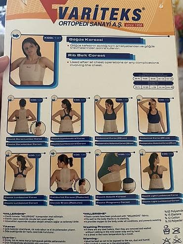 Tibbi məhsullar: Variteks Göğüs Korsesi (Rib Belt Corset) – Kod: 137, Ölçü: L ( — 4