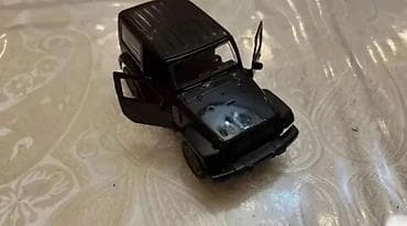 pive set: Qara rəngli metal oyuncaq off-road jeep modeli - Korpus: metal gövdə — 4