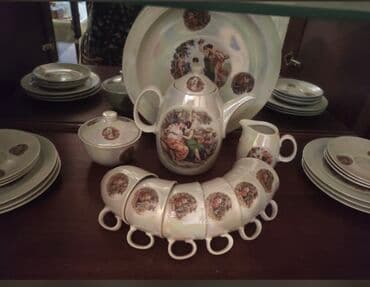 Süfrə qab-qacaqı: Çay dəsti, rəng - Ağ, Madonna, 6 nəfərlik, Almaniya — 1