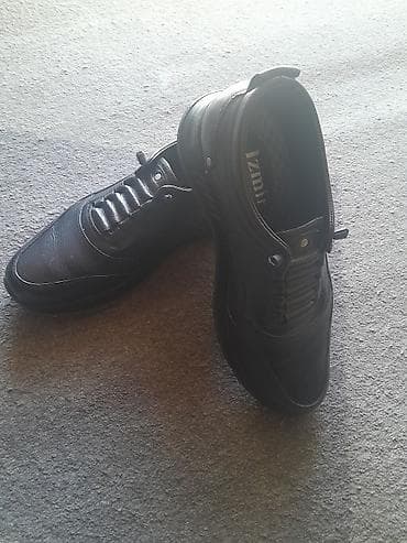 dest geyimler: Məhsul: Kişi ayaqqabısı – Izmir brendi - Rəng: Qara - Material: Dəri — 3