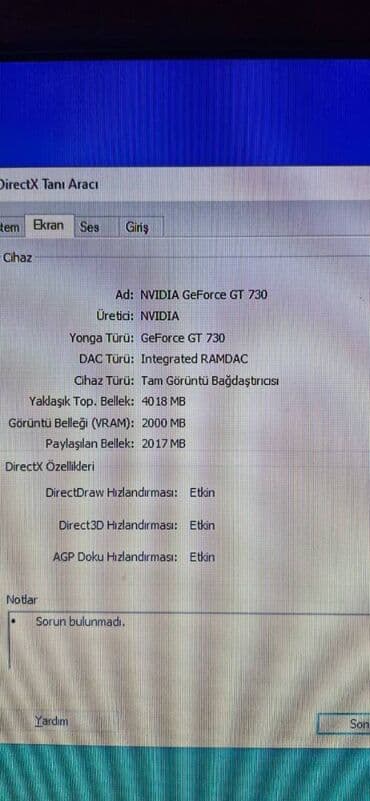 bmw 6 серия 630i mt: 2 ədəd harddisk videokart:Nvidia Geforce GT730 prosessor:Intel i3 4150 — 7