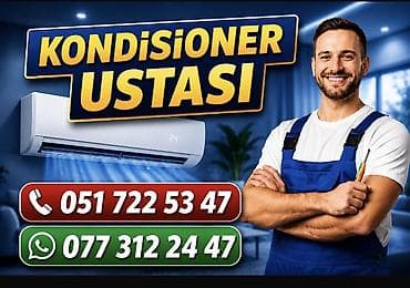 Her növ kondisionerlerin temiri Quraşdirmasi Qaz vurulmasi Yulmasi