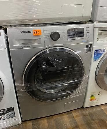 ət maşini: Samsung paltaryuyan maşın – ön yükləməli, gümüşü korpus — 1