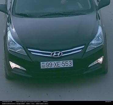 avtobuslar satisi: Hyundai Solaris sedan - Korpus: 4 qapılı sedan, qara rəng - Mühərrik — 8