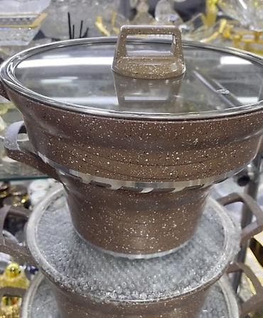 Посуда для готовки: Кастрюля, цвет - Коричневый, Гранит, Германия — 3