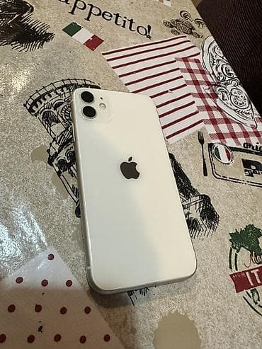 iphone 11 teze: IPhone 11, 64 GB, Ağ, Simsiz şarj, Face ID — 1