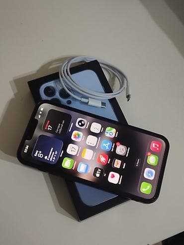 iphone xr satilir: IPhone 13 Pro Max, 256 GB, Sierra Blue, Zəmanət, Simsiz şarj, Face ID — 5
