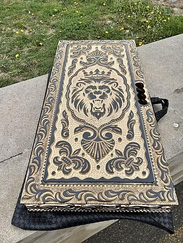 Спортивные игры: Taxta nərd dəsti – şir temalı - Material: Keyfiyyətli taxta — 1