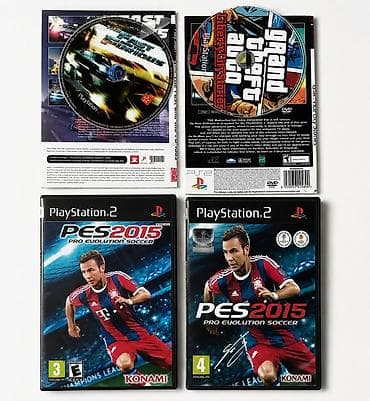 ps2 fat: PlayStation 2 Slim + 11 oyun diski – işlək vəziyyətdə Komplektə — 2