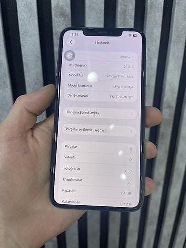 iped mini 5: IPhone 11 Pro Max, 64 GB, Gümüşü, Face ID — 4