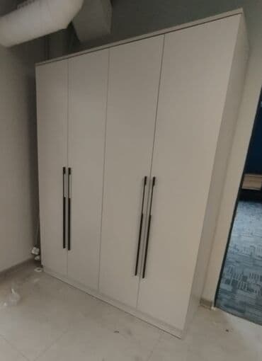 künc şkaf: Yeni, Açılan, 4 qapılı Künc dolab, Qarderob, paltar dolabı — 9