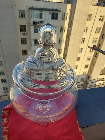 suse balon: Şüşə qapaqlı konfet qabı – ZEL HOME - Material: şəffaf, qalın şüş - — 3