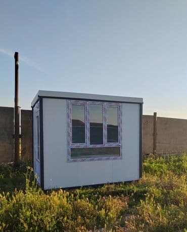 anbar üçün konteyner: Konteyner tipli, iki pəncərəli və qapılı modul bina. Ağ divarları və — 13