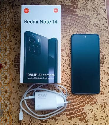 Redmi Note 14, 256 GB, rəng - Qara, Sənədlərlə