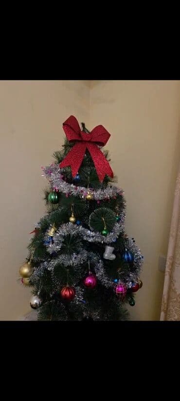 Yolka işıqları: Yeni il bəzək dəsti - Süni şam ağacı: sıx iynəli, konus formalı — 1