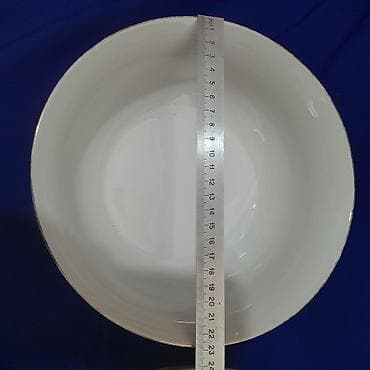 Süfrə ləvazimatları: Nahar dəsti, rəng - Ağ, Farfor, Bohemia, 6 nəfərlik, Almaniya — 9