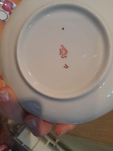 ariqlama cay: Çay dəsti, rəng - Ağ, Farfor, Rusiya — 7